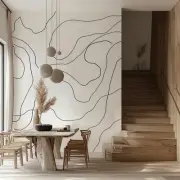 Minimalist Boho Stripe Wall Decal | Abstract Line Art Wall Stickers | Removable