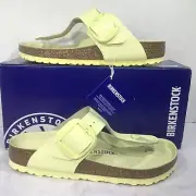 Birkenstock Womens Size 7 Gizeh Big Buckle Popcorn Leather Flip Flops Y23-1162