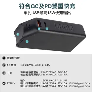 INTOPIC 廣鼎 PW-C112 PD QC 18W 快充 旅充式 10000mAh 行動電源