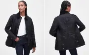 NWT Barbour $300 Beadnell Polarquilt Plus in Black 2X