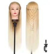 Mannequin Manikin Head With Long Synthetic Hair for Styling Hairdresser Training