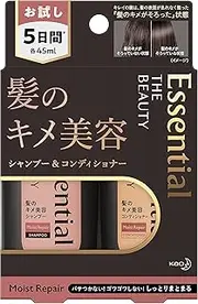 Kao Essential The Beauty Hair Beauty Shampoo & Conditioner Trial Set, Moisture Repair, 1.5 fl oz (45 ml) x 2, Damage Repair, Hair Care, Moisturizing