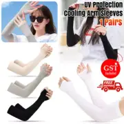 1/2 Pair Cooling Sport Arm Stretch Sleeves Sun UV Protection Covers Cycling Golf