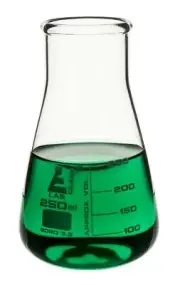 Eisco Labs 250mL Conical Erlenmeyer Flask, Wide Neck - Borosilicate Glass