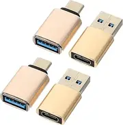 4Pcs C to Adapter High Durability Connector for Tablets and Phones Compatible with Type C Devices for External Drives and Peripherals