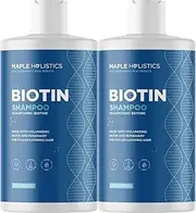 Volumizing Biotin Shampoo for Thinning Hair - Thin Hair Shampoo with Rosemary Argan and Essential Oils for Hair Care - Vegan Sulfate Free Shampoo for Damaged Dry Hair Paraben and Cruelty Free 2 Pack