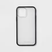 heyday Apple iPhone 12/iPhone 12 Pro Case (Clear w/ Black Bumper) Antimicrobial