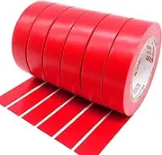 Viaky 6 Pack Electrical Tape Each Roll 0.6" x 50' High End Industrial Grade - Rated to 176 Degrees & 600 Volts - Vinyl Insulating Backing - Perfect for Electric Wiring Projects (red)