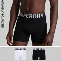 在飛比找Yahoo奇摩購物中心優惠-SUPERDRY 男裝 內褲 長版 BOXER DUAL L