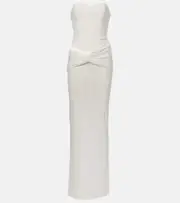 [Alex Perry] Alex Perry Draped crêpe jersey corset dress AU 14 black