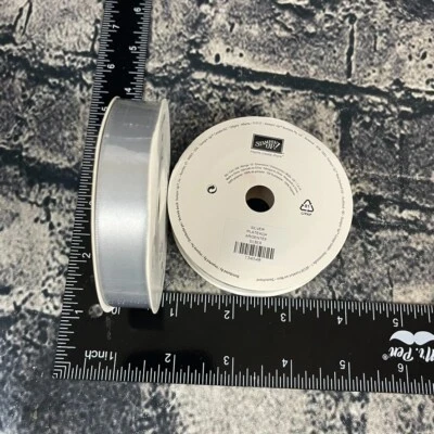 Stampin' Up SILVER 134548 Satin Ribbon 5/8" 10 Yards 2 Rolls