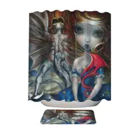 Scary Dragon Art Prints Great Red Dragonling Shower Curtain