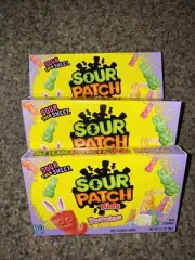 Candy Easter Sour Patch Kids Bunnies 3 Packages 3.1 Oz Each Pkg Sour Then Sweet