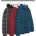 【紐約范特西】預購 SUPREME FW23 TARTAN FLANNEL HOODED SHIRT 帽T襯衫