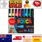 Uni-posca Paint Marker Pen Medium point Set of 8 (PC-5M8C) Acrylic Paint Mark