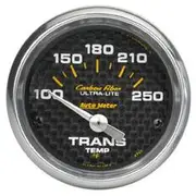 Autometer Carbon Fiber Transmission Temp Gauge Electric - 100 - 250 F, 2 1/16 Inch, Short Sweep, AU4757