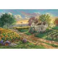 在飛比找Yahoo!奇摩拍賣優惠-繪畫 向日葵綻放的鄉村路 (Beverly, 1000片, 