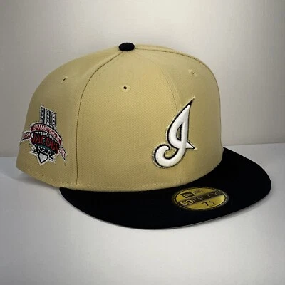 TOPPERZ EXCLUSIVE CLEVELAND INDIANS VEGAS GOLD NEW ERA 59FIFTY FITTED HAT 7 1/2
