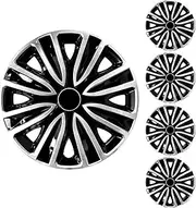 14 15 16 17inch Hub Cover Compatible with Iron Rim Wheel Cover Set of 4 Steel Sports Caps Rim 14 Plastic Hubcap Compatible with R15 Tire Car Accessories(Style e,17 inch)