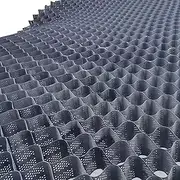 Ground Grid with Drain Holes, Permeable Ground Stabilizer Gravel Grid for Driveway Walkway Steep Grade, HDPE Earthwork Honeycomb Room(3x9m/10x29.5ft)