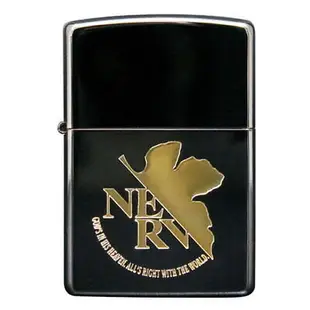 Zippo Evangelion Nerv Black Gold Brass Serial Number Limited