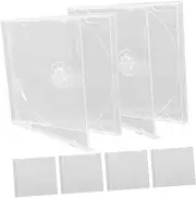 6pcs Storage Cases Plastic Case Jewel Single Disc Holder Round Dvd Storage Round