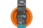 LickiMat Orange UFO Pet Shower & Bath Companion for Dogs