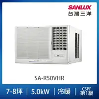 在飛比找momo購物網優惠-【SANLUX 台灣三洋】7-8坪右吹變頻R32系列冷暖窗型