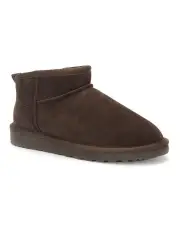 [Aus Wooli Ugg] Women Sheepsk Classic Ultra Mini UGG Boot Chocolate