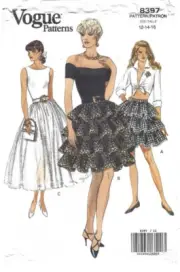 Vogue Sewing Pattern 8397, Vintage Petticoat or Skirt, Size 12 - 16, Uncut FF