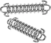 2Pcs Dog Training Leash with Shock Absorbing Spring Heavy Duty Stainless Steel Tensioner for Outdoor Activities Camping and Hiking Comfortable Walks for Large