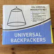 Universal Backpackers Mosquito Net for Single to King-Sized Beds ; 2 Opening NEW