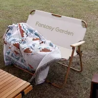 在飛比找樂天市場購物網優惠-Fantasy Garden夢花園時語戶外雙人折疊椅便攜式鋁