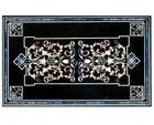Office Meeting Table Inlaid with Unique Design Rectangle Marble Dining Table Top
