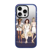 iPhone 16 Pro Impact Case MagSafe Compatible Summer Chic Besties BFF Fashion Illustration Case