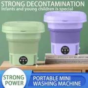 8L Small Folding Washing Machine Dormitory Underwear Socks Mini Cleaning Machine