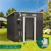 Livsip Garden Shed 1.94x1.21M Outdoor Storage Sheds With Metal Base Workshop Cabin