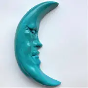 Weatherproof Indoor & Outdoor Blue Moon Wall Sculpture Handmade Garden, Yard Art