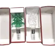 Mikasa Holiday Green Austrian Crystal Tree & Cheurb Angel Wine Bottle Stopper