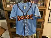 NWOT Boise Hawks #6 WILSON Blue Button Up SEWN SPELL OUT Jersey SZ 42 (XL) -Cool