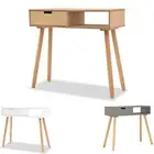 Solid Pinewood Console Table 80cm Hall Entry Side Stand Multi Colours vidaXL