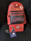 Loungefly MLB Los Angeles Angels Patches Mini Backpack AND WALLET SET RARE NWT