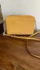 Michael Kors Jet Set Saffiano Leather Crossbody Bag Goldenrod New With Tags
