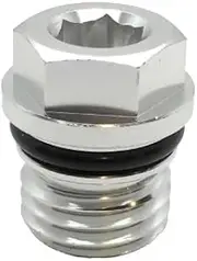 REPLACEMENTKITS.COM Brand Upgraded Aluminum Engine Oil Drain Plug w/O-Ring Compatible with EZ GO Golf Carts 2008-Up TXT & RXV, for Some Kawasaki Engines Replaces 92066-0774 & 603557