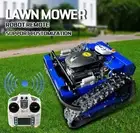 HIGH QUALITY Remote Control Lawn Mower Gasoline 45° Climb Yard Field Robot