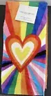 New CHRISTIAN SIRIANO LGBTQ Pride Heart Kitchen Towels Set of 2