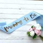 Blue 'Mummy To Be' Gender Reveal Party Sash