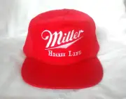 Miller VNTG Hat Cap Corduroy Red Brewing Company Snap Back NOS New US