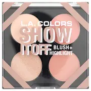 L.A. Colors, Blush + Highlight Palette, CFP637 Show It Off, 0.49 oz (14 g)