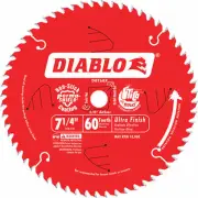 Diablo Ultra Finish Circular Saw Blade - 7 1/4in 60 Tooth, Fine Finish, #D0760A